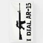 Ar15修正第2条「I DIAL AR-15」PRO GUN 横断幕 (縦)