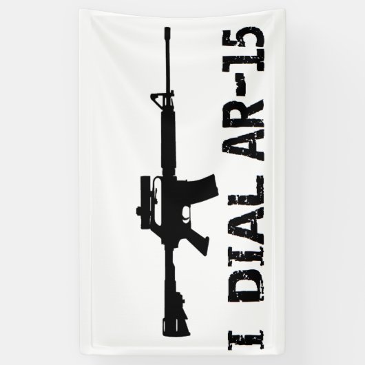 Ar15修正第2条「I DIAL AR-15」PRO GUN 横断幕 (縦)