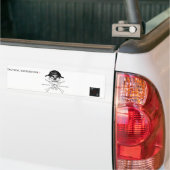 AR15十字の骨 バンパーステッカー (トラック上)