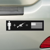 AR15自由のステッカー バンパーステッカー (車上)