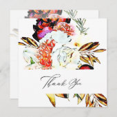 *~* AR15花 – QR写真エレガントアート結婚s サンキューカード (正面/裏面)