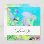 ~* AR15鳥の花 – QRフォトアート結婚ズ サンキューカード (正面/裏面)