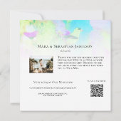 ~* AR15鳥の花 – QRフォトアート結婚ズ サンキューカード (裏面)