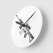 AR15 ラウンド壁時計 (傾斜)