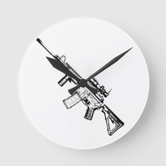 AR15 ラウンド壁時計 (正面)