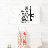 AR15、M16、修正第2回和平の与え機会 横断幕 (インサイチュ)