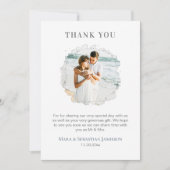 *~* AR16フォトQRコエレガントードDIY 結婚's サンキューカード (正面)