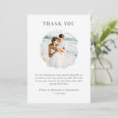 *~* AR16フォトQRコエレガントードDIY 結婚's サンキューカード (スタンド正面)