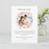 *~* AR16水彩エレガントトレンディー結婚の感謝してい サンキューカード (スタンド正面)