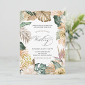 *~* AR21 QR RSVPジャングルレオパード植物学結婚の 招待状 (スタンド正面)