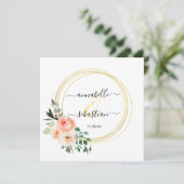 *～* AR21 QR RSVP金ゴールドCicles 結婚 I Inv 招待状 (スタンド正面)