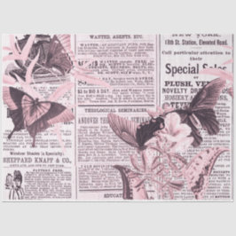 * AR23バタフライフローラフラワーヴィンテージデコパージ  薄葉紙