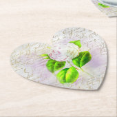 ** AR23フローラ旧手書きヴィンテージハート ペーパーコースター (アングル)