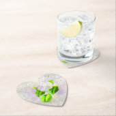 ** AR23フローラ旧手書きヴィンテージハート ペーパーコースター (インサイチュ)