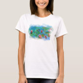 ** AR23 Monet Lily Pads Pond Cherub Angel Tシャツ (正面)