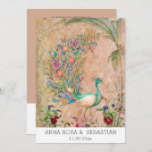 *～* AR24ヴィンテージQR RSVP ビクトリアン Peacock結婚 招待状 (正面/裏面)