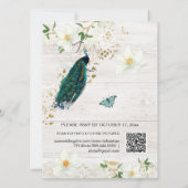 *～* AR24ヴィンテージRSVP QR ビクトリアン Peacock 結婚 招待状 (裏面)