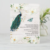 *～* AR24ヴィンテージRSVP QR ビクトリアン Peacock 結婚 招待状 (スタンド正面)