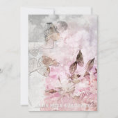 *~* AR26ほこりっぽいバラQRヴィンテージRSVP写真結婚s 招待状 (正面)