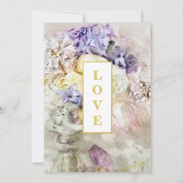 *~AR26ガーデンフラワーブーケQR RSVP 結婚's 招待状