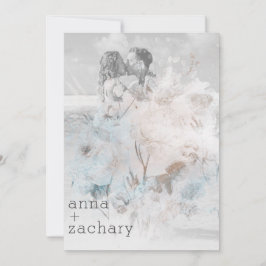 *~* AR26パステルQRヴィンテージRSVP写真結婚s 招待状