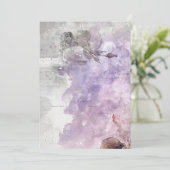 *~* AR26ラベンダーQRヴィンテージRSVP写真結婚s 招待状 (スタンド正面)