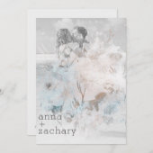 ＊～＊ AR26 パステルQR ヴィンテージRSVP フォト ウェディング 招待状 (正面/裏面)