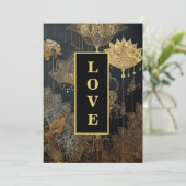 *~AR26 38 QR金ゴールドレース愛RSVPヴィンテージウェディング 招待状 (スタンド正面)