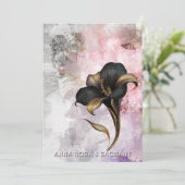 *~* AR26 Pink 13 QR Victorian RSVP PHOTO Wedding 招待状 (スタンド正面)