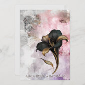 *~* AR26 Pink 13 QR Victorian RSVP PHOTO Wedding 招待状 (正面/裏面)