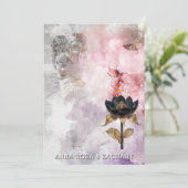 *~* AR26 Pink 30 QR RSVPビクトリアン写真結婚s 招待状 (スタンド正面)