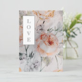 *~ AR26 Romance Flower QR RSVPs ビクトリアン 結婚 招待状 (スタンド正面)