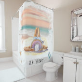 *~* AR29シーセラピービーチサンセット女性 シャワーカーテン (インサイチュ)
