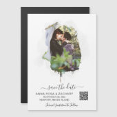 *~* AR6ウェディング日付QRコードを保存する – ウェブサイト マグネット招待状 (正面/裏面)