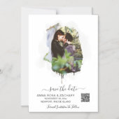 *~* AR6ウェディング日付QRコードを保存する – ウェブサイト マグネット招待状 (正面)