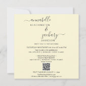 * AR6 Cherubリングや輪QR写真RSVP 結婚's 招待状 (裏面)