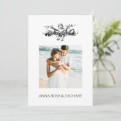 *～* AR6 QR写真RSVP 結婚' Cherub 招待状 (スタンド正面)