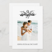 *～* AR6 QR写真RSVP 結婚' Cherub 招待状 (正面/裏面)