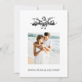 *～* AR6 QR写真RSVP 結婚' Cherub 招待状