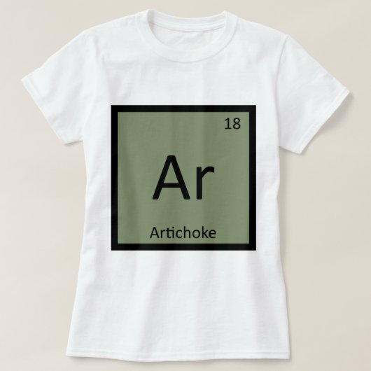 Ar – アーティチョーク植物化学周期表 tシャツ (デザイン正面)