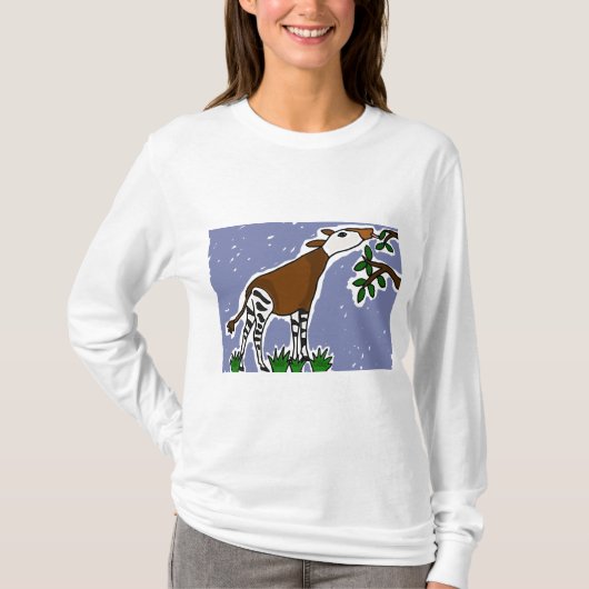 AR-オカピの芸術の漫画 Tシャツ (正面)