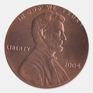 AR – ラッキーペニーラウンドステッカー ラウンドシール