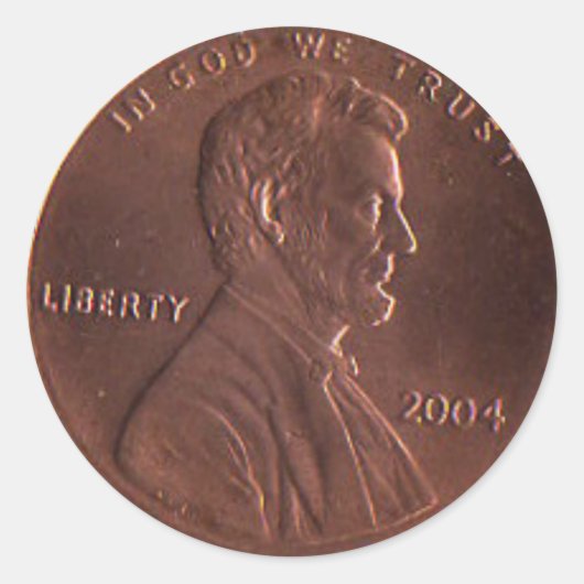 AR – ラッキーペニーラウンドステッカー ラウンドシール (正面)