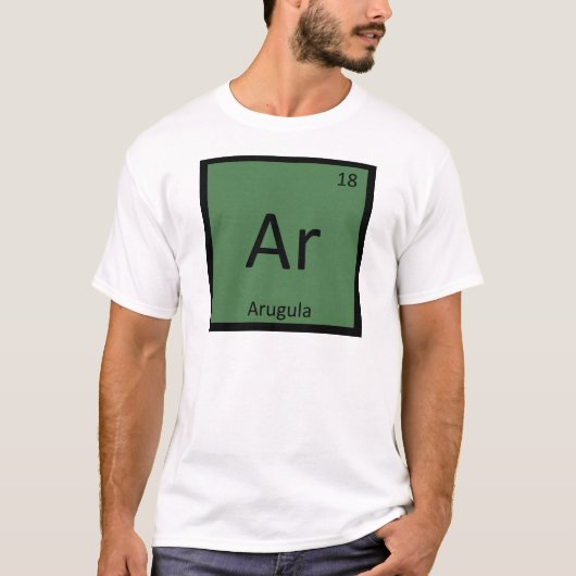 Ar - ロケットサラダ 化学周期表 tシャツ (正面)