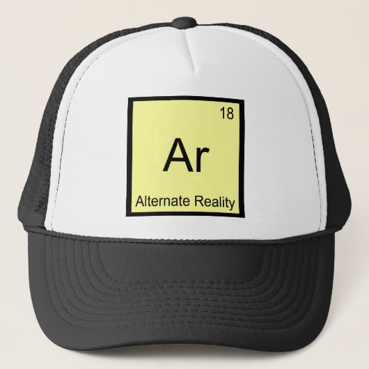 Ar - 別の現実 楽しい化学元素Tシャツ キャップ (正面)