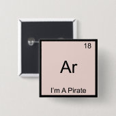 Ar - 海賊だ Chemistry 元素記号 ジョーク 缶バッジ (正面&裏面)
