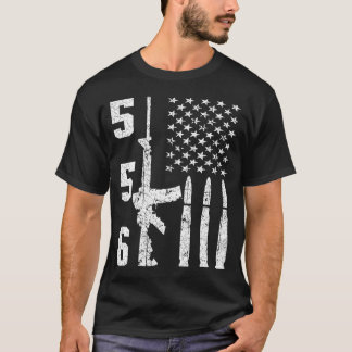 Ar-15アメリカ国旗 – Ar15ライフル投石銃 Tシャツ