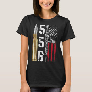 Ar-15アメリカ国旗Ar15ライフル投石銃の所有 Tシャツ
