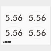 AR-15オーバルステッカー 楕円形シール (シート)