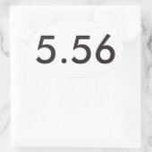 AR-15オーバルステッカー 楕円形シール (バッグ)